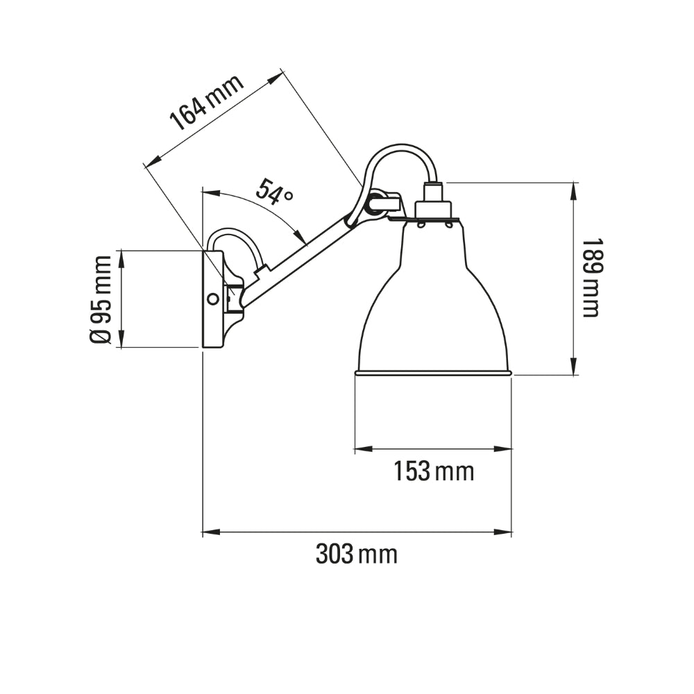 DCW Editions LAMPE GRAS N°104 Yellow Wall Light Round Shade (Switched) –  from Amos Lighting + Home