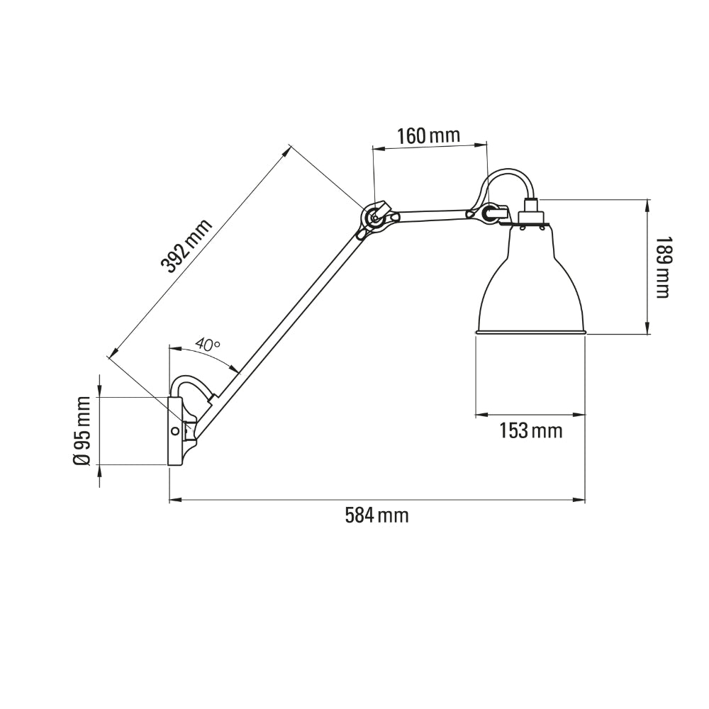 DCW Editions LAMPE GRAS N°122 Black Wall Light Round Shade –  from Amos Lighting + Home