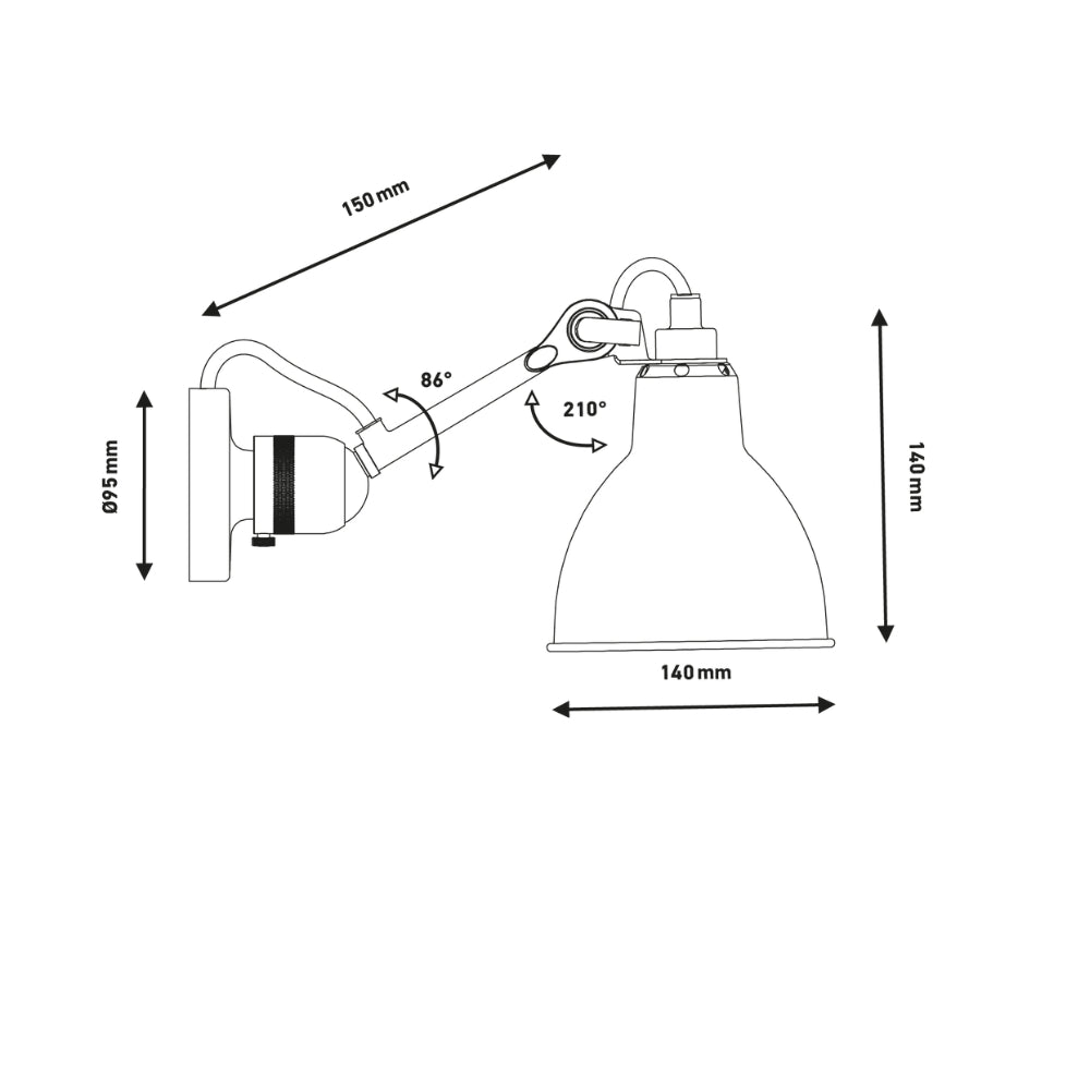 DCW Editions LAMPE GRAS N°304 Blue Wall Light Conic Shade –  from Amos Lighting + Home