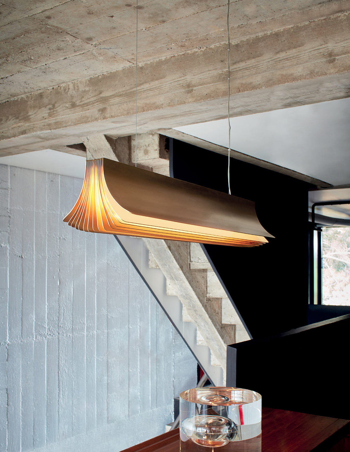 DCW Editions RESPIRO 900 Linear Bar Pendant Gold –  from Amos Lighting + Home