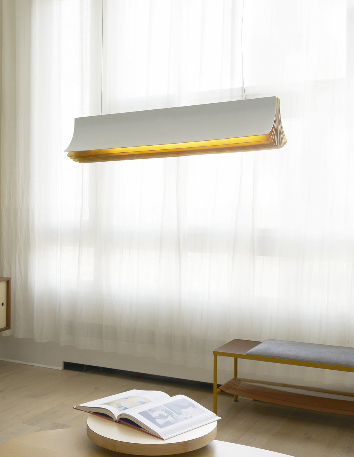 DCW Editions RESPIRO 900 Linear Bar Pendant White –  from Amos Lighting + Home