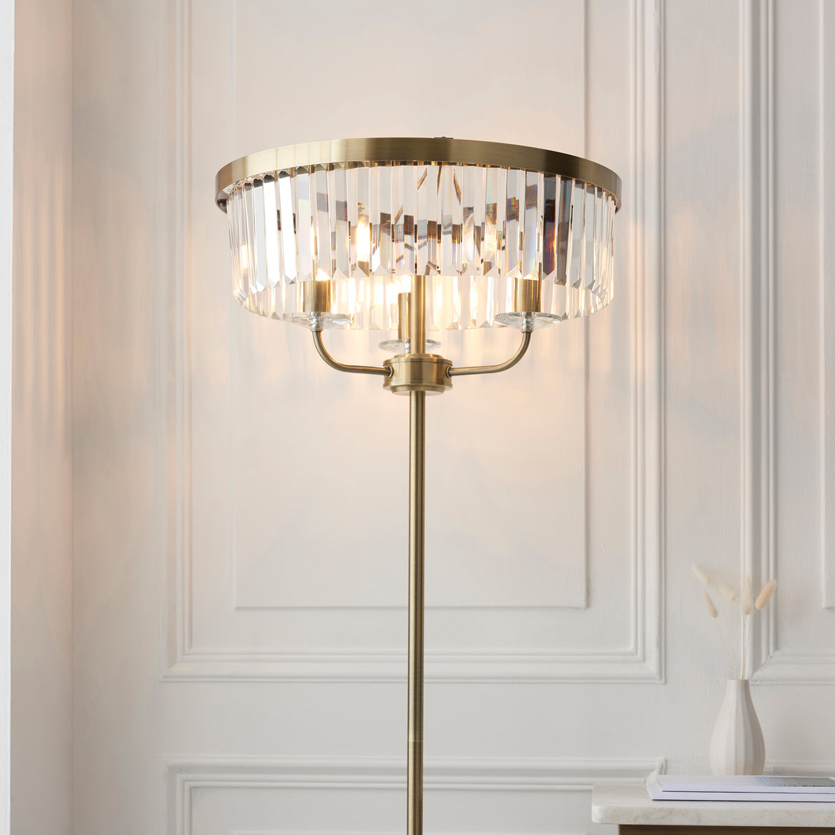 Amos Windsor Floor Lamp Antique Brass