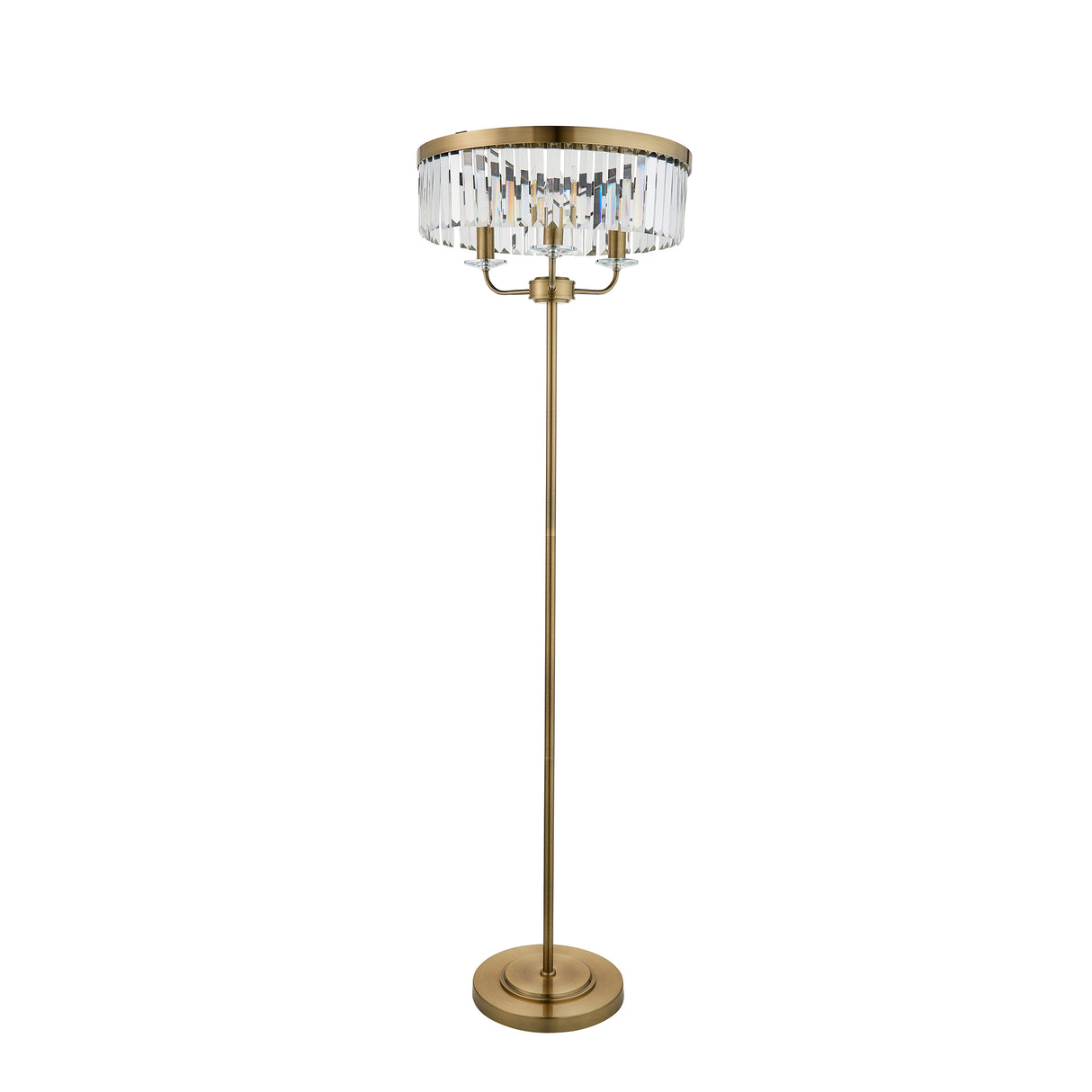 Amos Windsor Floor Lamp Antique Brass