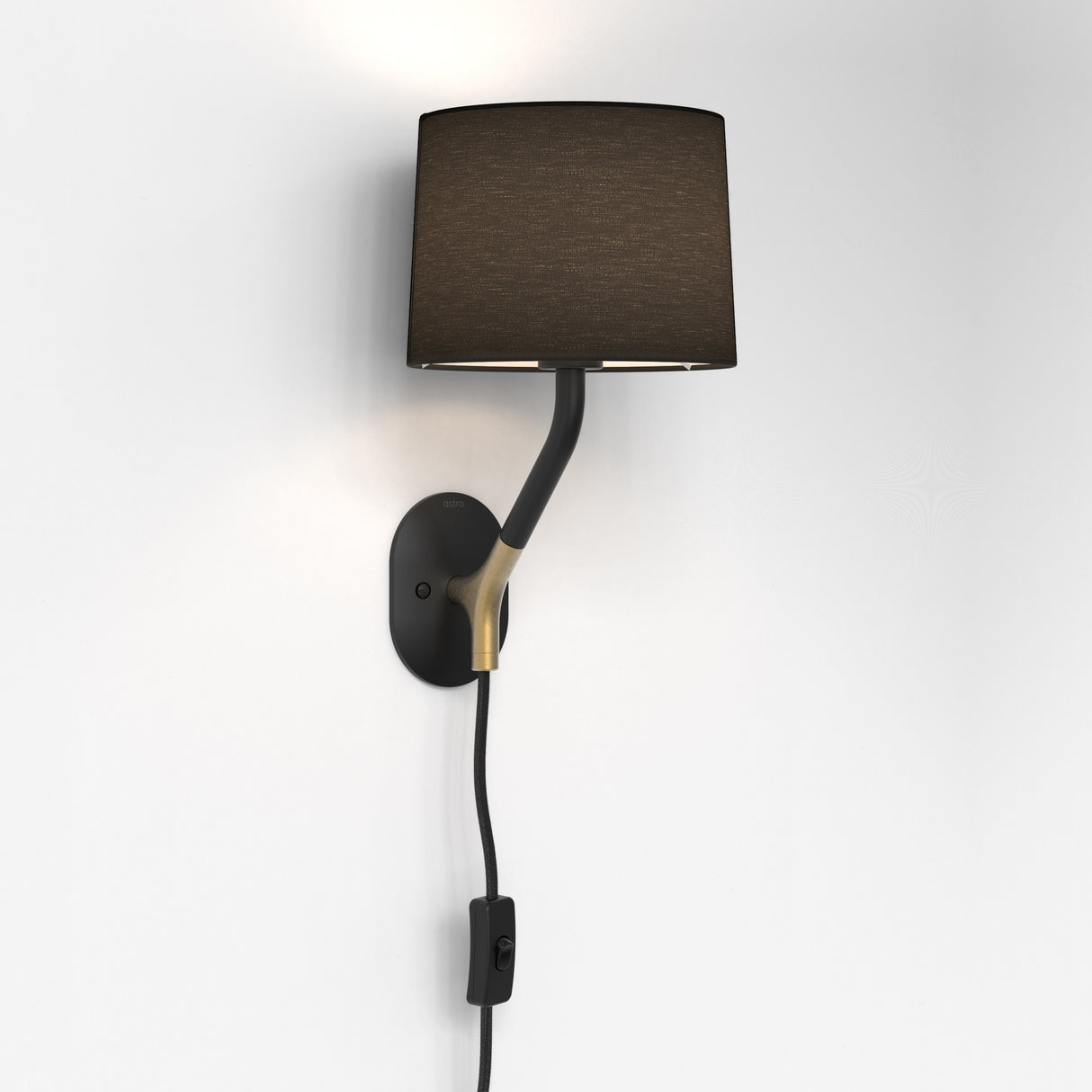 Astro Arbor Plug-In Matt Black Interior Wall Light