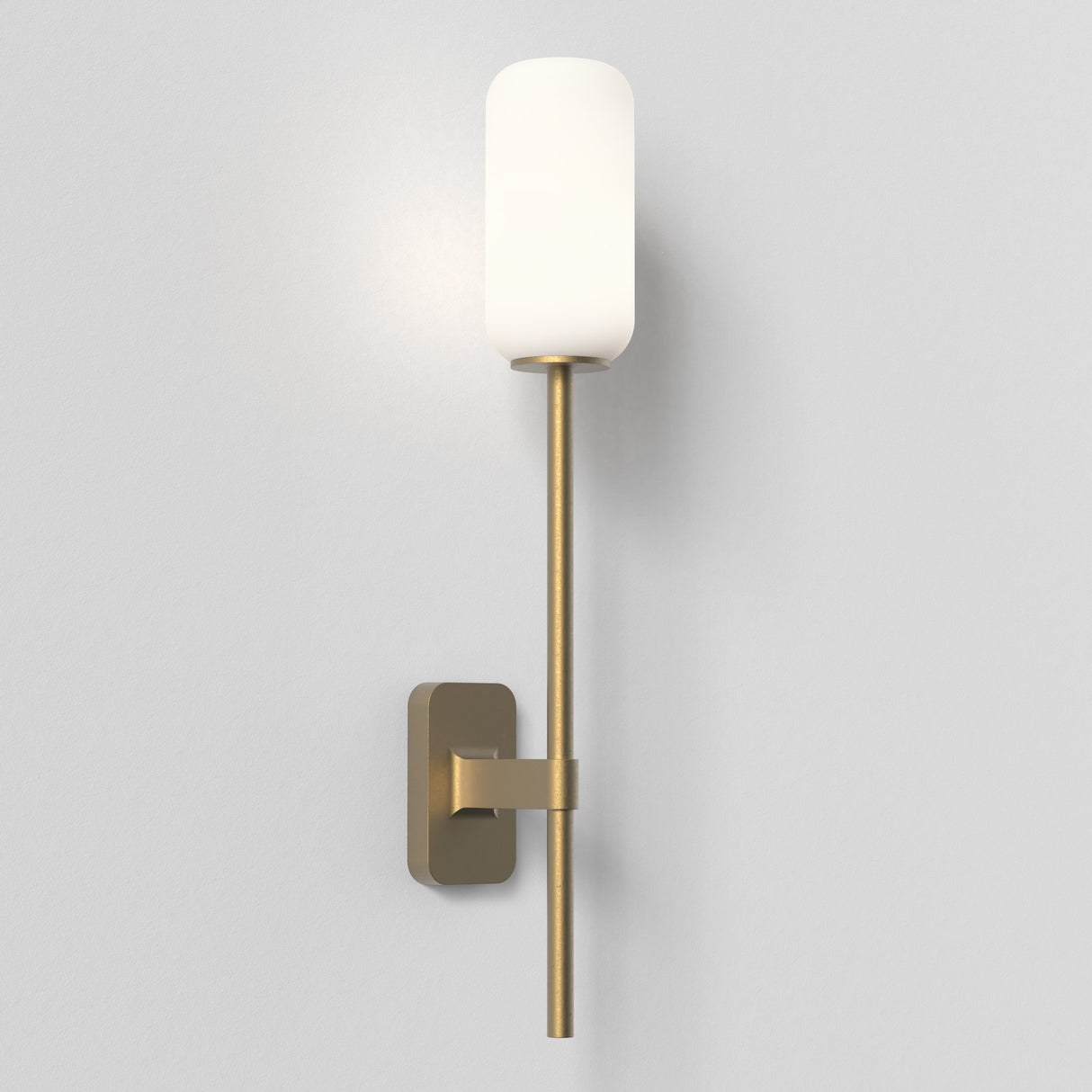Astro Tacoma Single Grande Antique Brass Bathroom Wall Light
