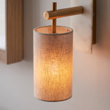 Amos Compton Marble Wall Light with Linen Shade