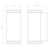 Astro Jura Twin Solid Brass Outdoor Wall Light