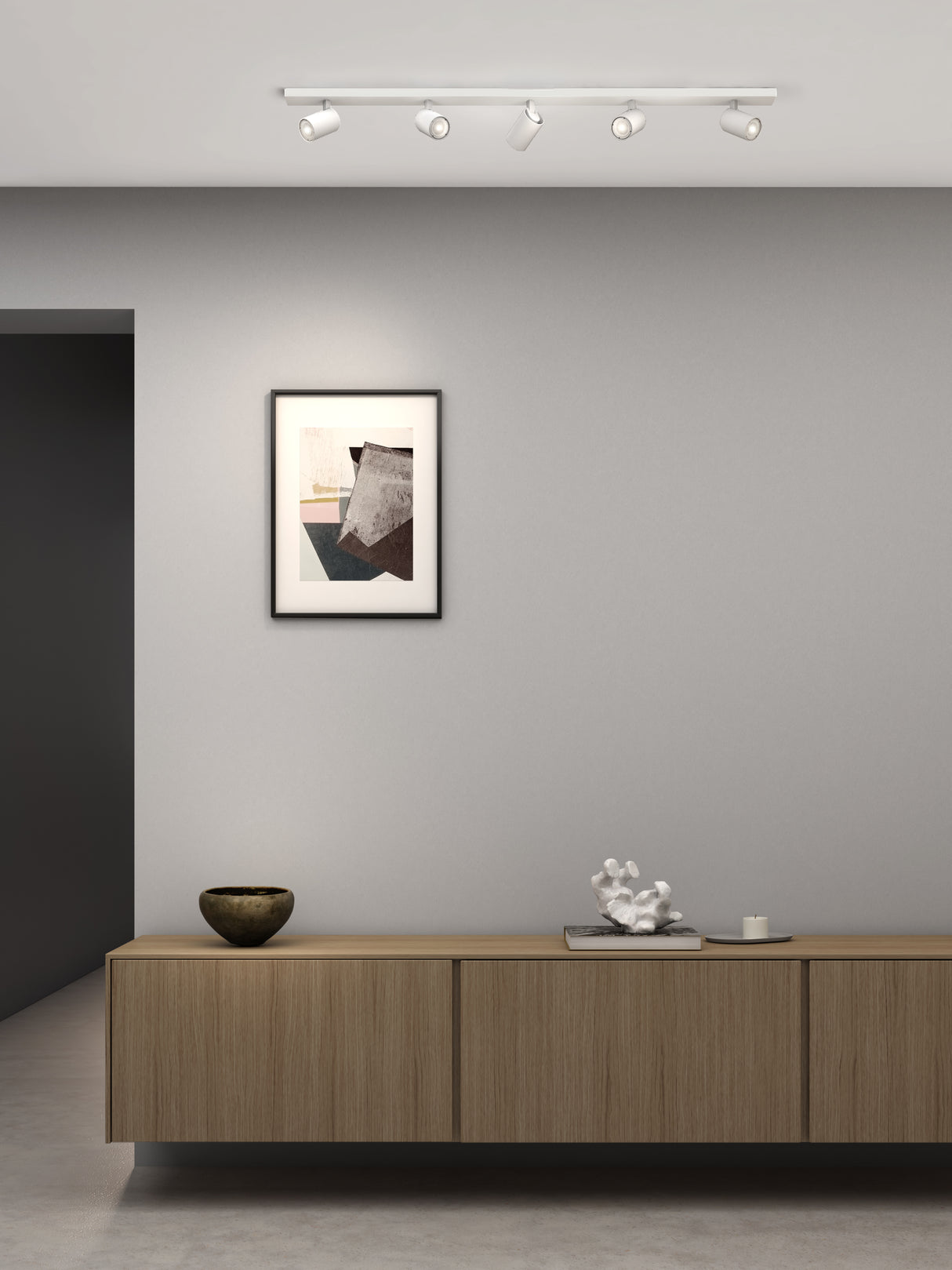 Astro Ascoli Five Bar Textured White Interior Spotlight