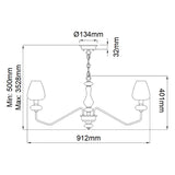 Elstead Armand 8 Light Chandelier