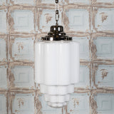 Soho Lighting Glasshouse Nickel Opal Art Deco Pendant Light
