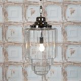 Soho Lighting Glasshouse Nickel Clear Art Deco Pendant Light