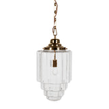 Soho Lighting Glasshouse Polished Brass Clear Art Deco Pendant Light