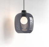 Astro Curve Glass 220 Dark Smoke Lampshade Shade