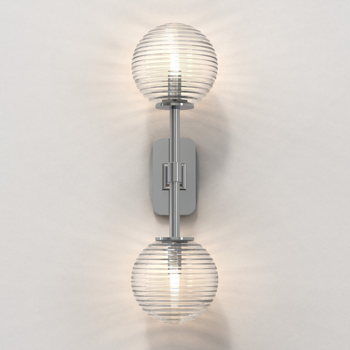 Astro Tacoma Twin Polished Chrome Bathroom Wall Light