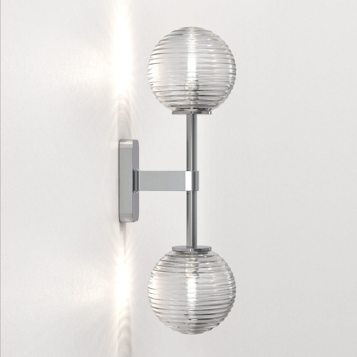 Astro Tacoma Twin Polished Chrome Bathroom Wall Light