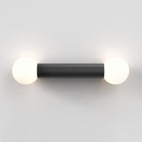 Astro Ortona Twin Matt Black Bathroom Wall Light