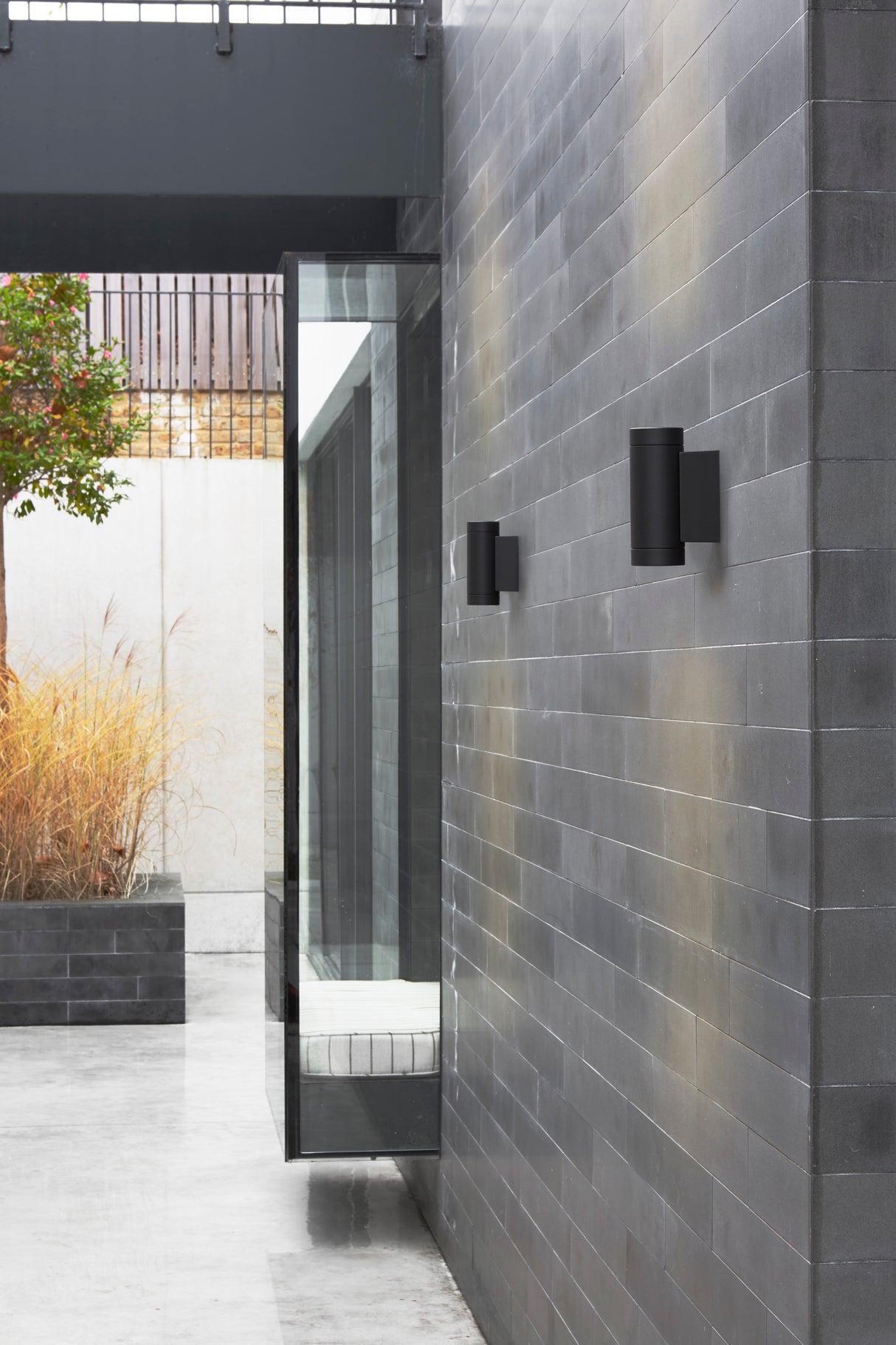 Astro Dartmouth Twin LED Textured Black Outdoor Wall Light