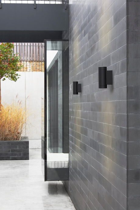 Astro Dartmouth Twin LED Textured Black Outdoor Wall Light