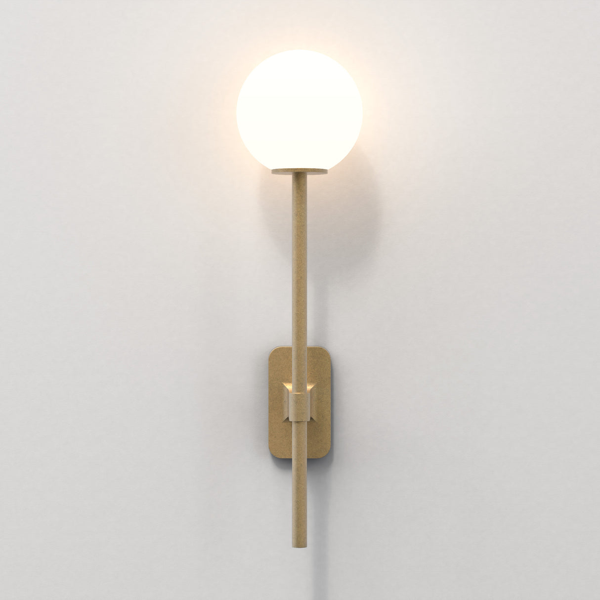 Astro Tacoma Single Grande Antique Brass Bathroom Wall Light