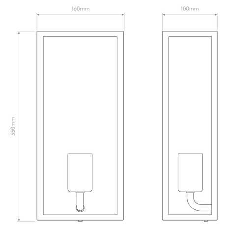 Astro Messina 160 Frosted II Textured Black Outdoor Wall Light