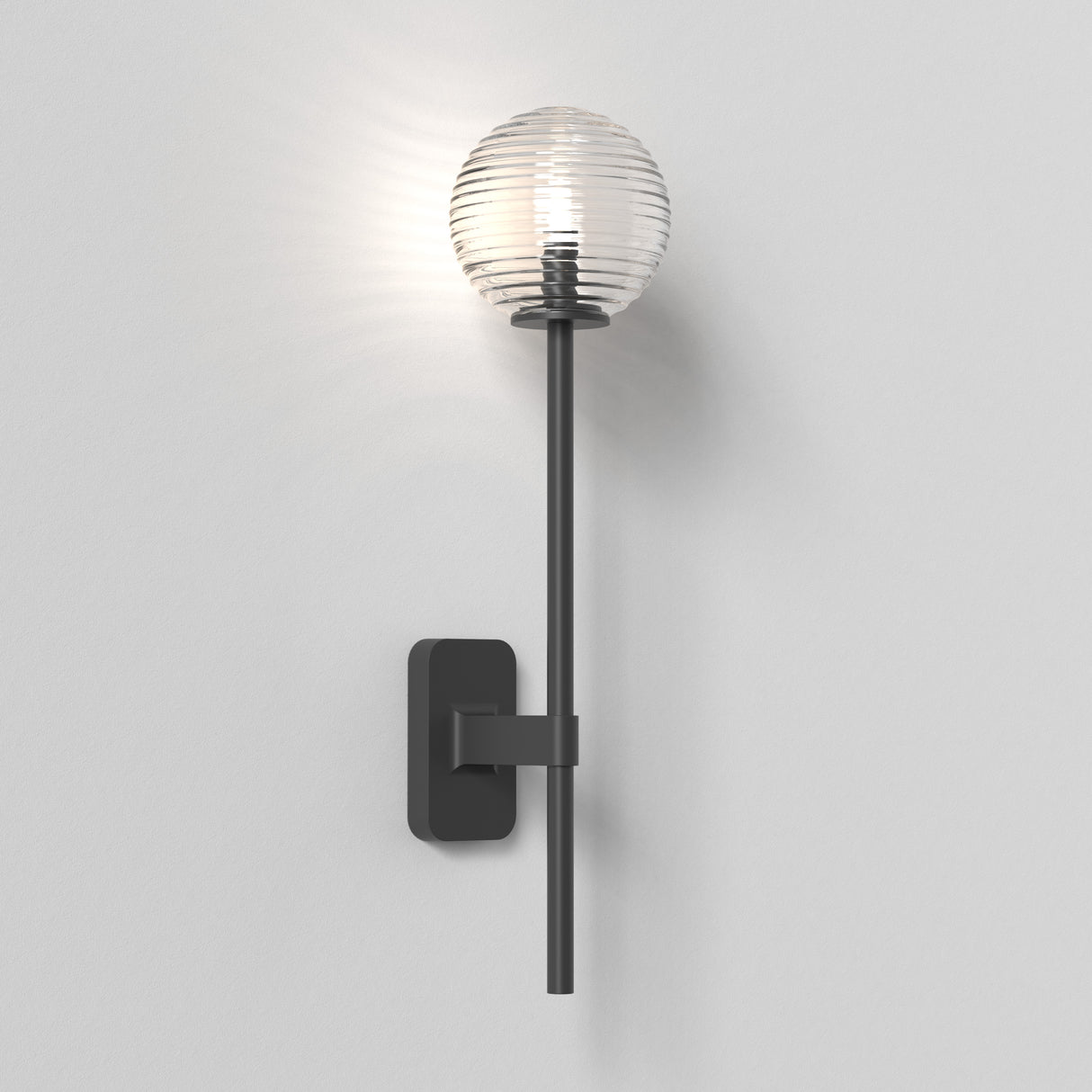 Astro Tacoma Single Grande Matt Black Bathroom Wall Light