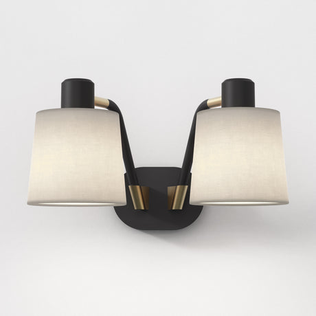 Astro Edward Twin Base Matt Black Interior Wall Light