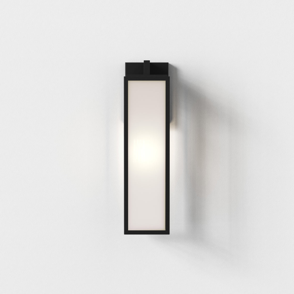 Astro Harvard Lantern Textured Black Outdoor Wall Light