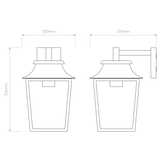 Astro Richmond Wall Lantern 200 Textured Black Outdoor Wall Light