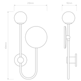 Astro Orb Polished Chrome Bathroom Magnifying Mirror