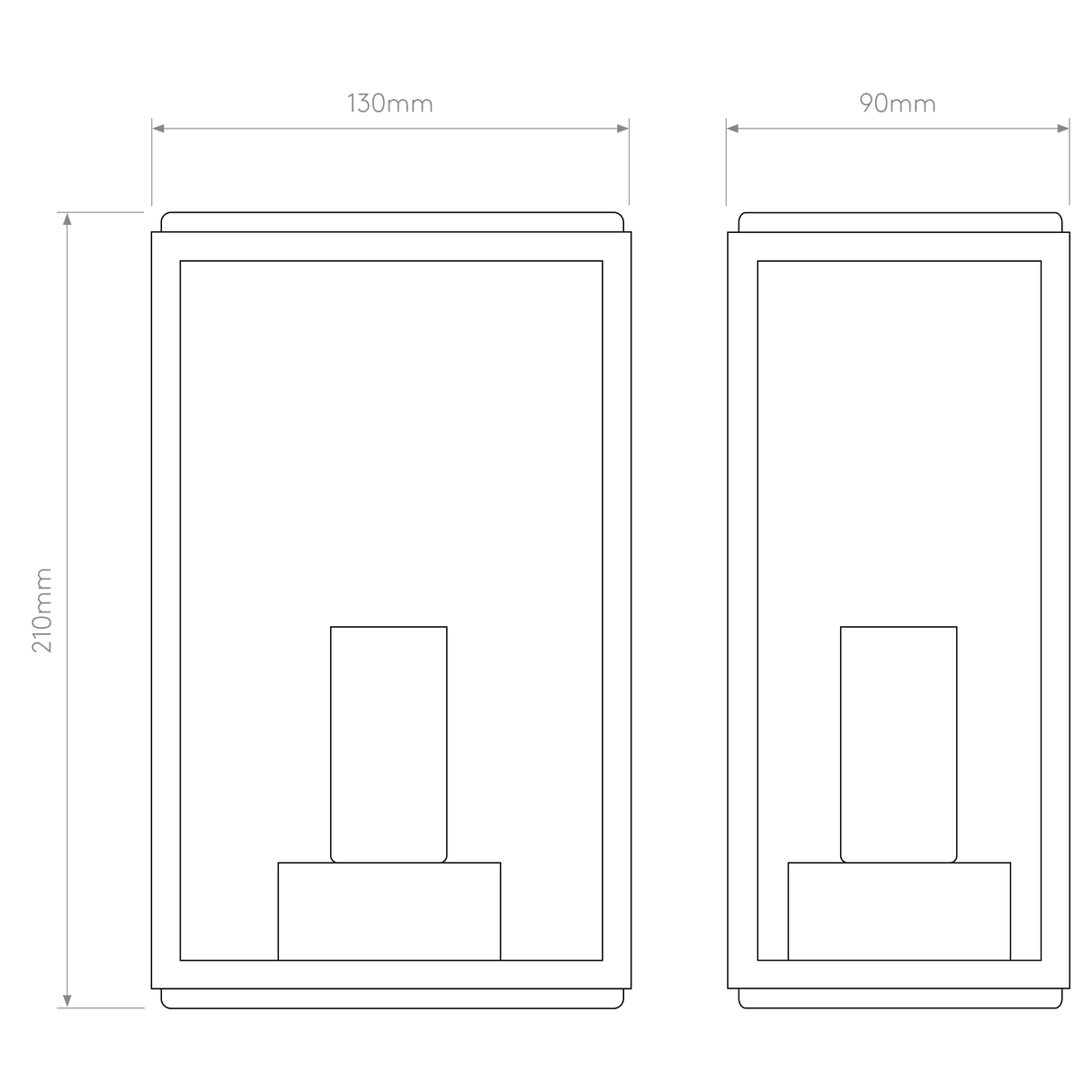 Astro Homefield 130 Textured Black Outdoor Wall Light