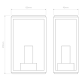 Astro Homefield 130 Textured Black Outdoor Wall Light