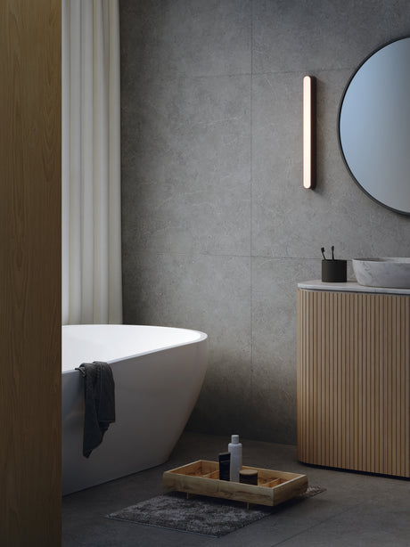 Astro Atticus 600 3000K Matt Black Bathroom Wall Light