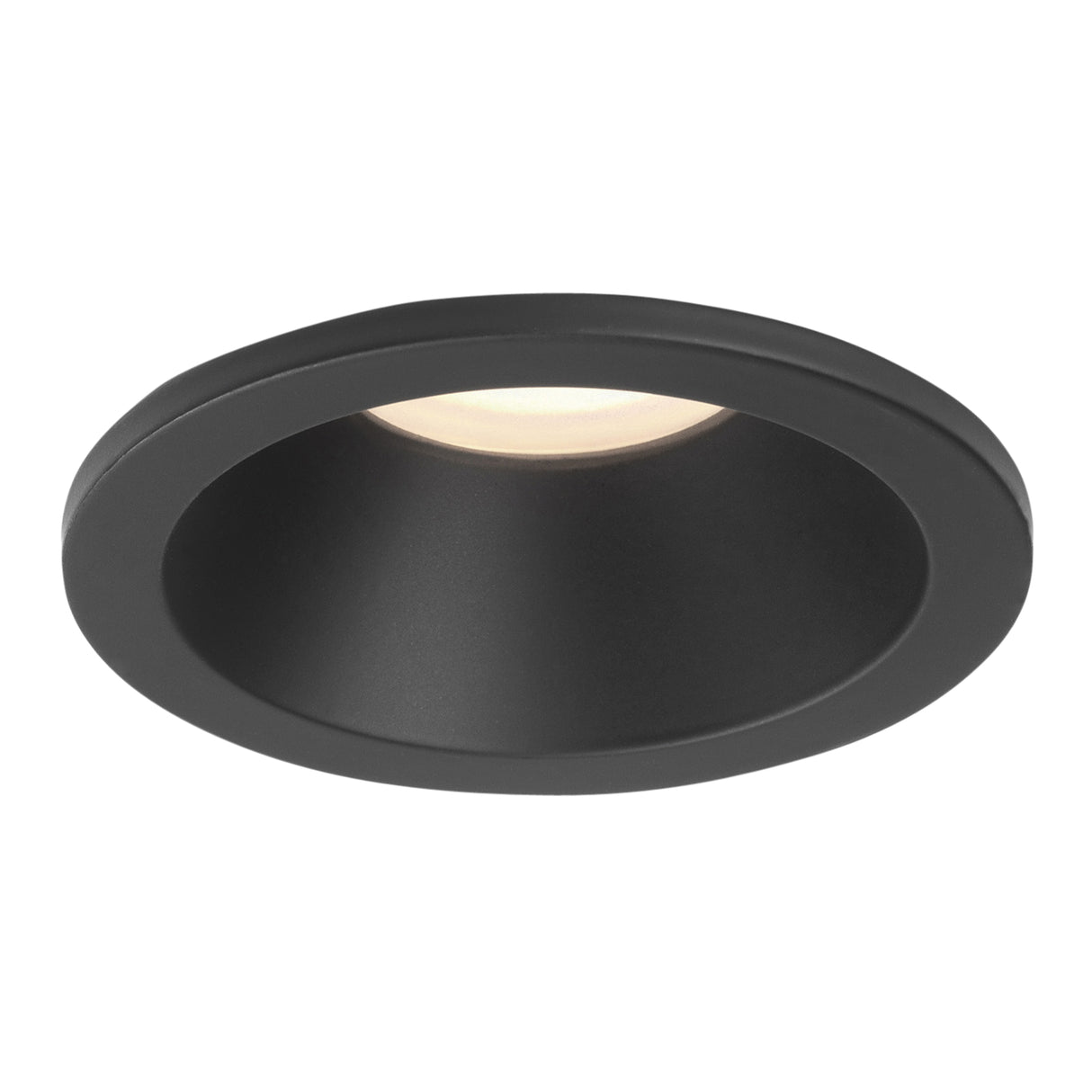 Astro Minima Round Fixed IP65 Matt Black Bathroom Downlight