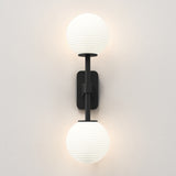 Astro Tacoma Twin Matt Black Bathroom Wall Light