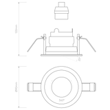 Astro Pinhole Slimline Round Adjustable Fire-Rated Matt White Interior Downlight