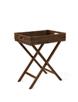 Garden Trading Wittering Side Table With Stand Rattan Antique Brown
