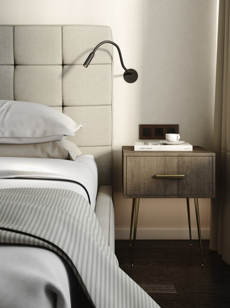 Astro Lucca Recessed Matt Black Interior Reading Light