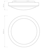 Astro Dakota 300 Polished Chrome Bathroom Ceiling Light