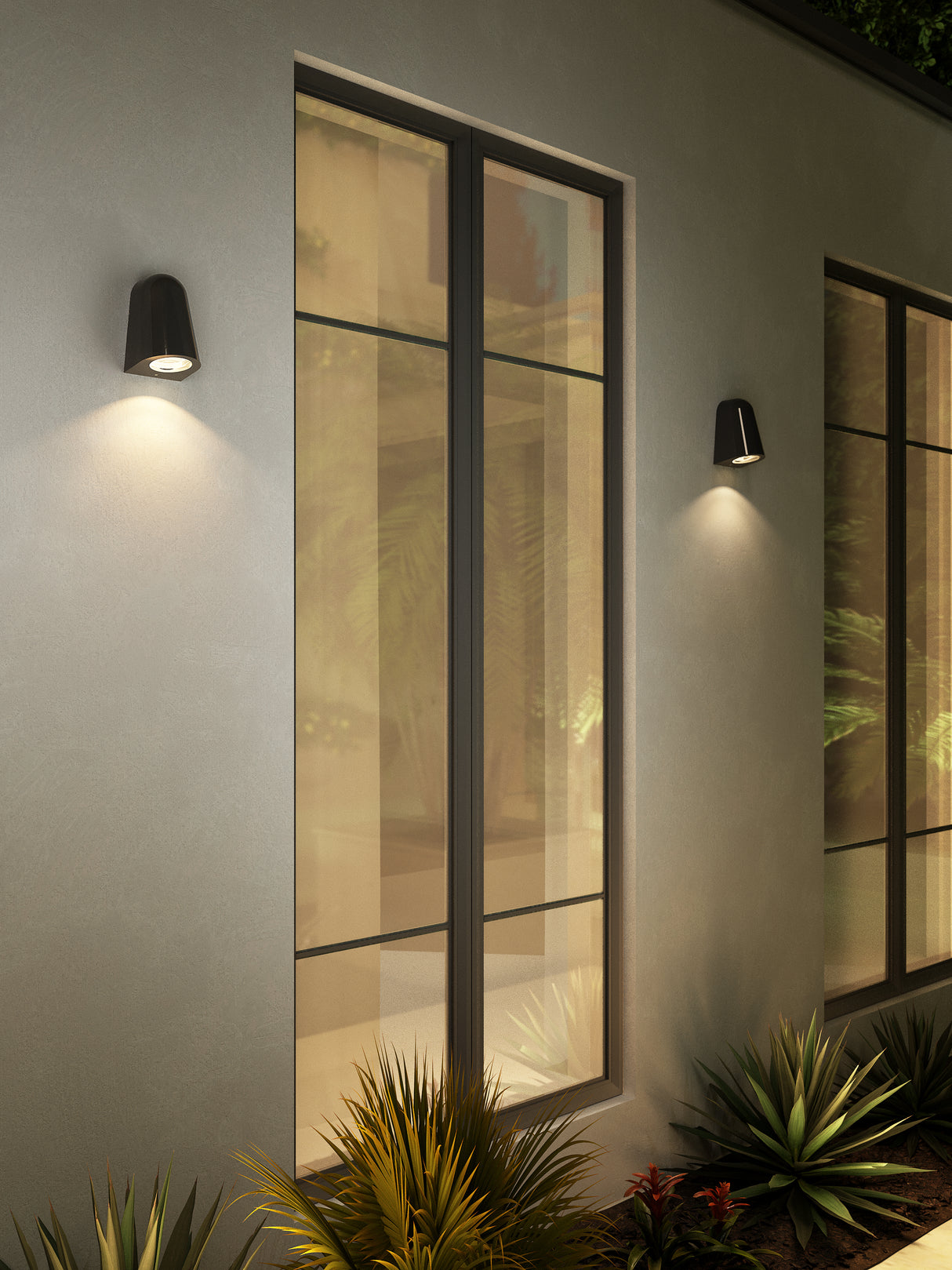 Astro Mast Light Gloss Glaze Black Coastal Wall Light