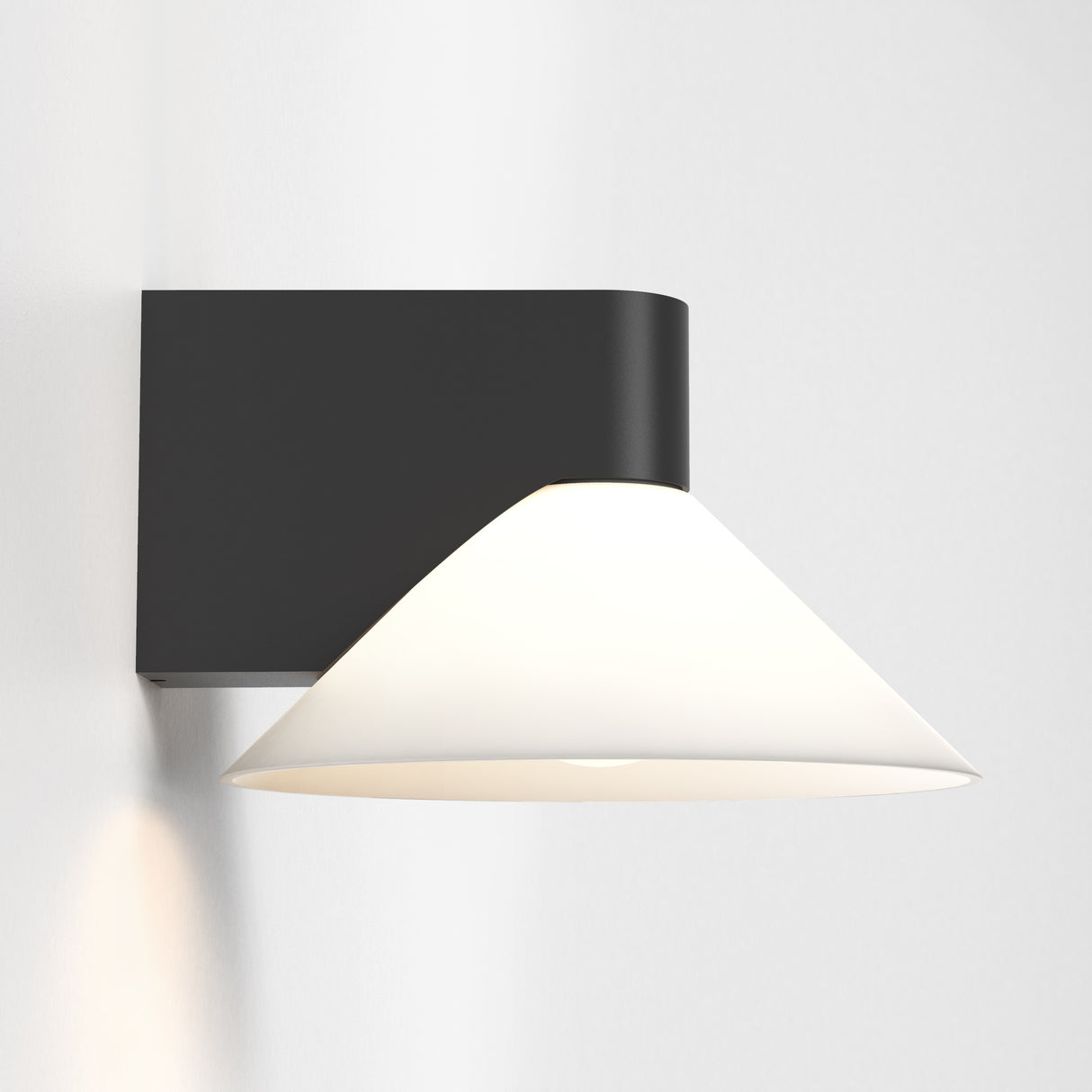 Astro Conic Matt Black Bathroom Wall Light