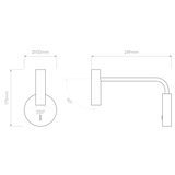 Astro Enna Wall LED Matt Nickel Interior Reading Light