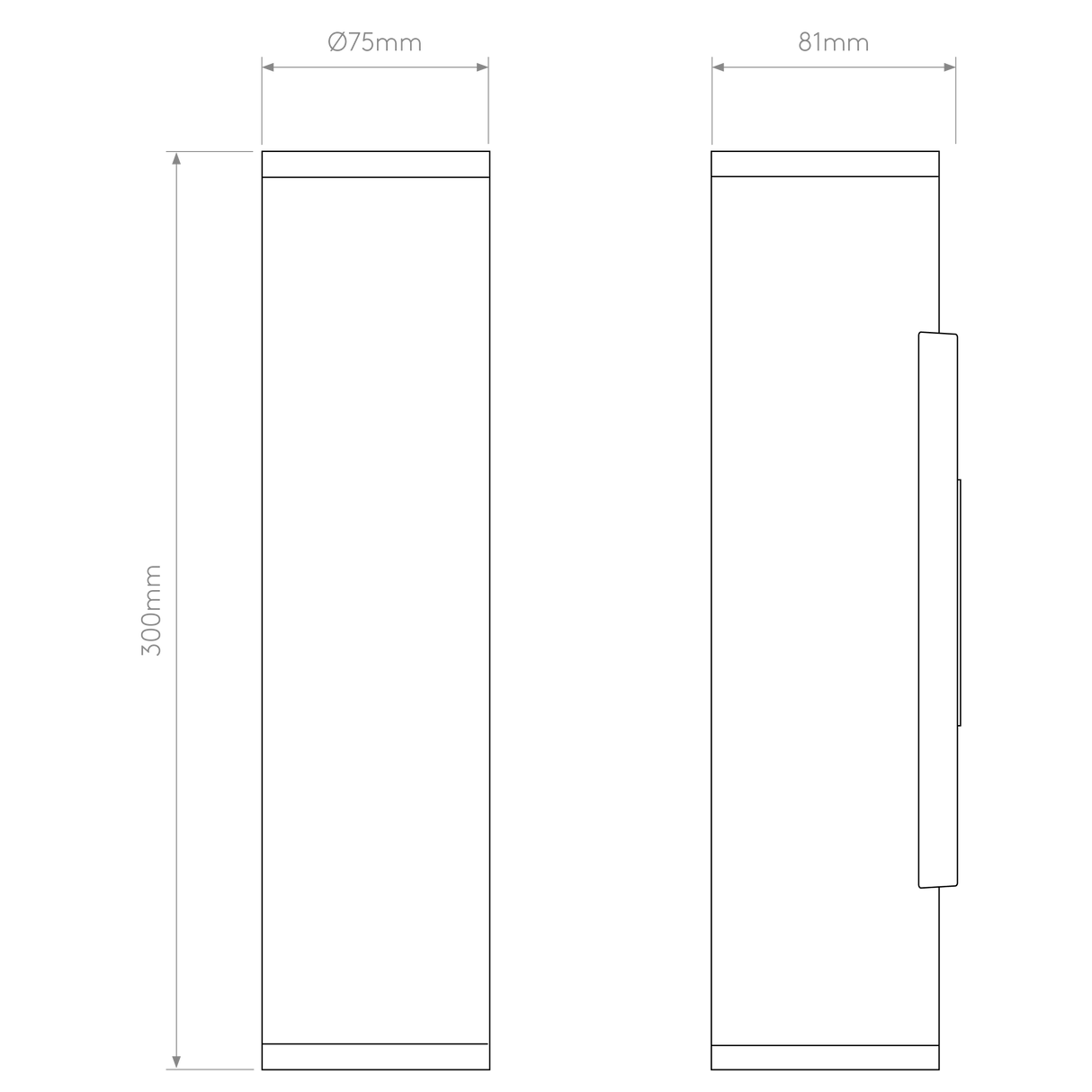 Astro Ava 300 Textured Black Outdoor Wall Light