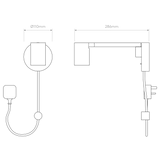 Astro Ascoli Swing Plug In Matt Black Interior Reading Light