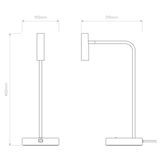 Astro Enna Desk USB C Matt White Interior Table Light