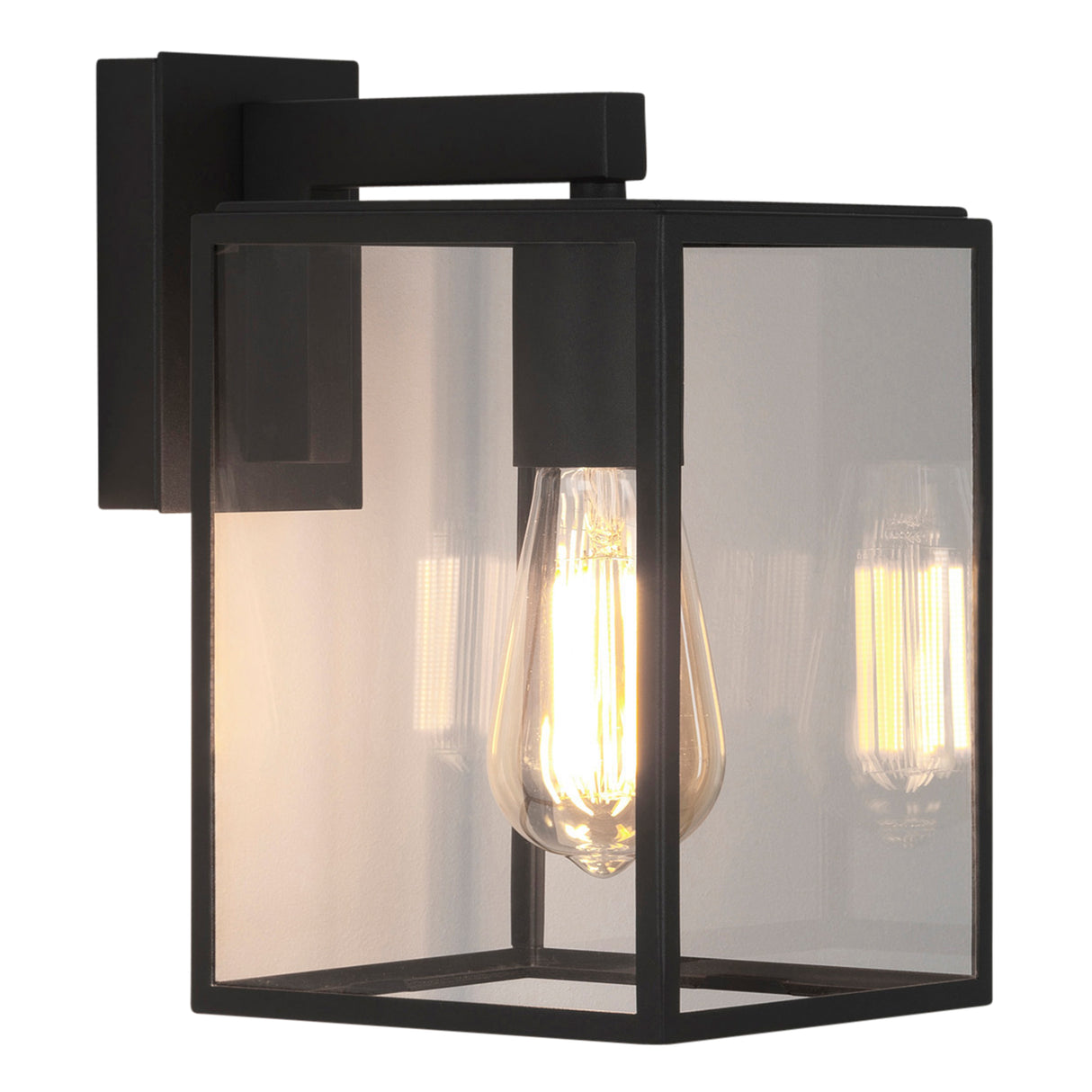 Astro Box Lantern 270 Textured Black Outdoor Wall Light
