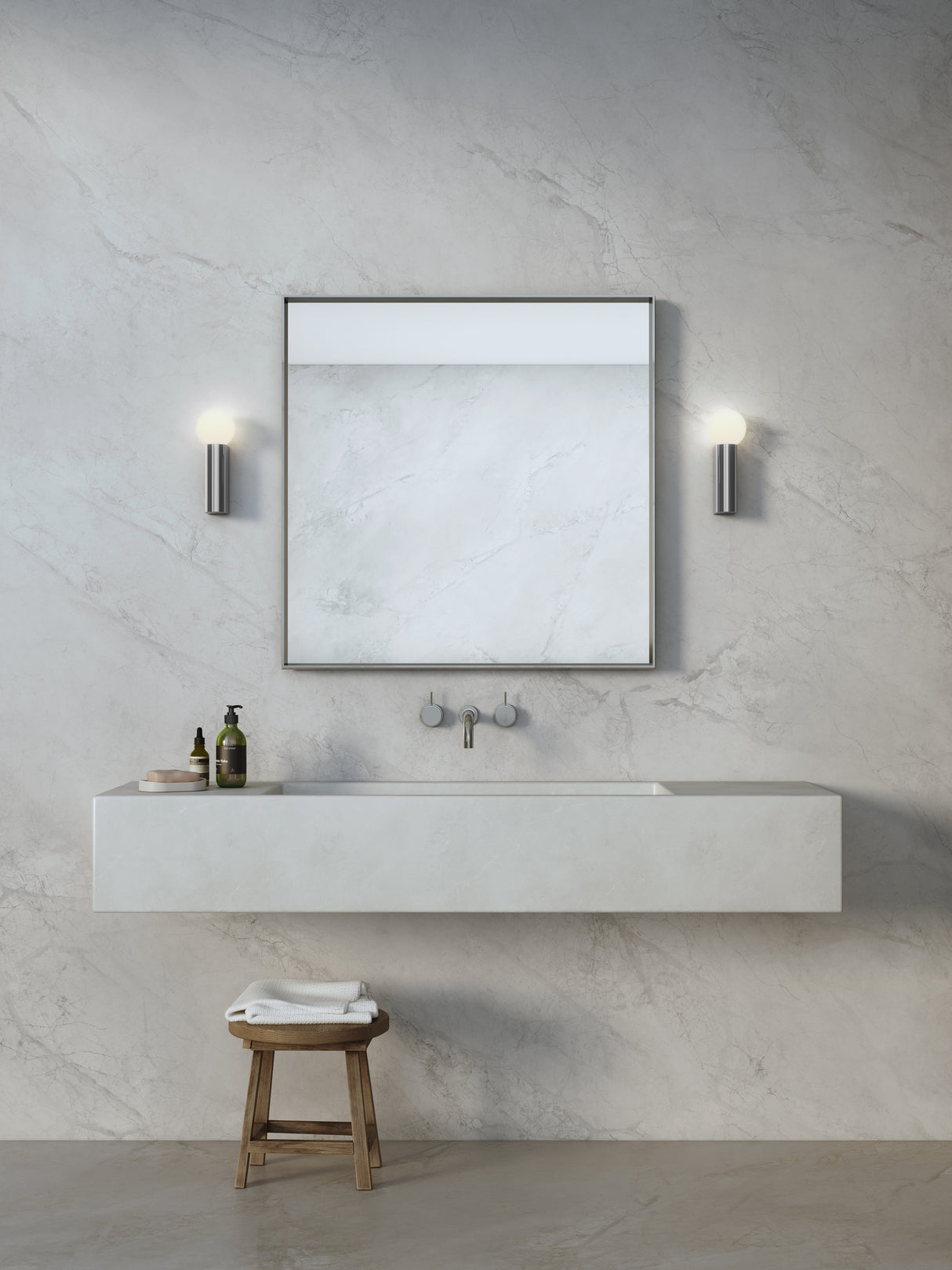 Astro Ortona Single Polished Chrome Bathroom Wall Light