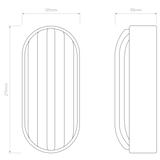 Astro Montreal Oval Textured Black Outdoor Wall Light