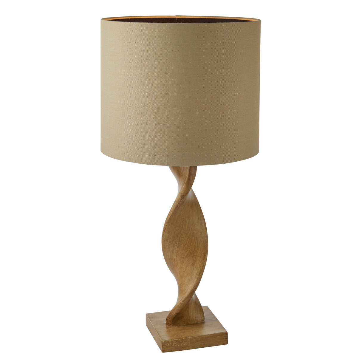 Amos Abia Wood Table Lamp with Linen Shade –  from Amos Lighting + Home