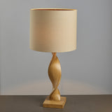 Amos Abia Wood Table Lamp with Linen Shade –  from Amos Lighting + Home