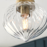 Amos Addington Semi flush Antique Brass –  from Amos Lighting + Home